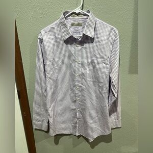 Nordstrom Lavender Checkered Button Down Shirt Spring Button Down EUC Smartcare
